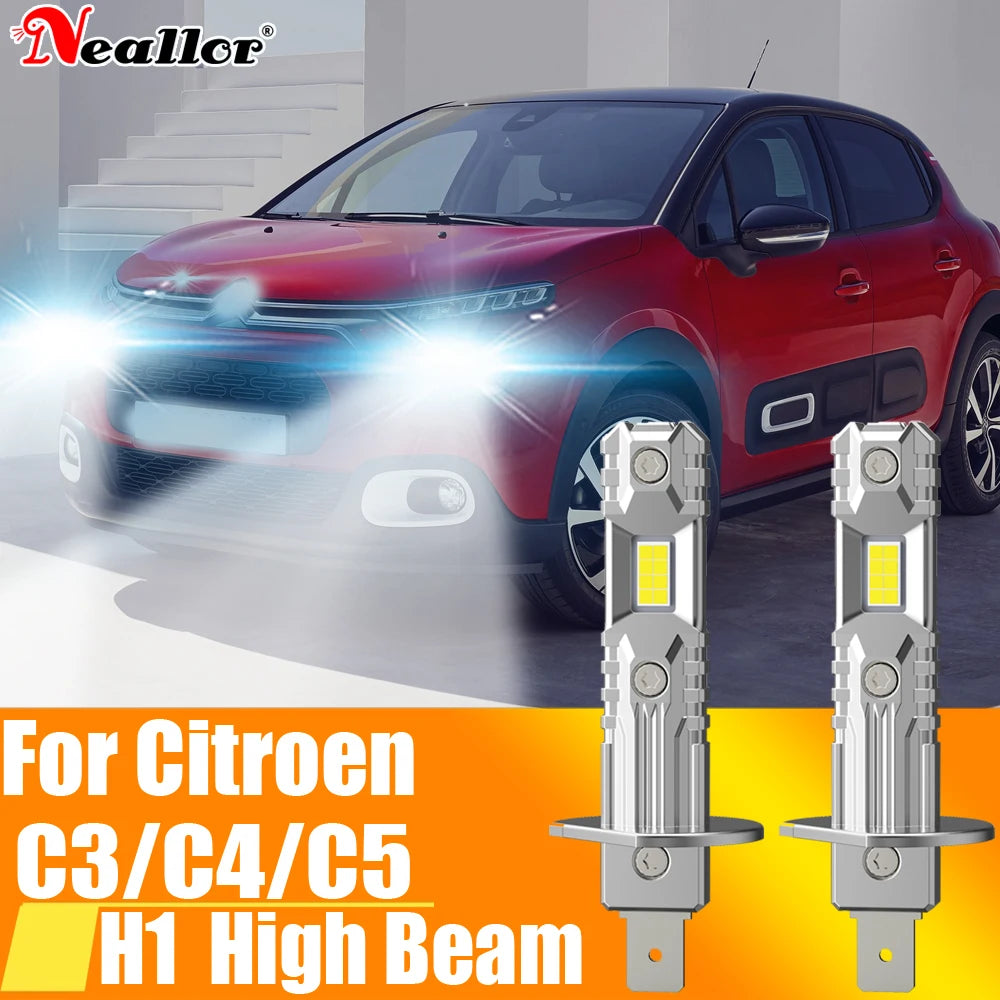 2x H1 Led Light Canbus Bulb Car Headlight High Beam Power Auto Fog Diode Moto Driving Runn