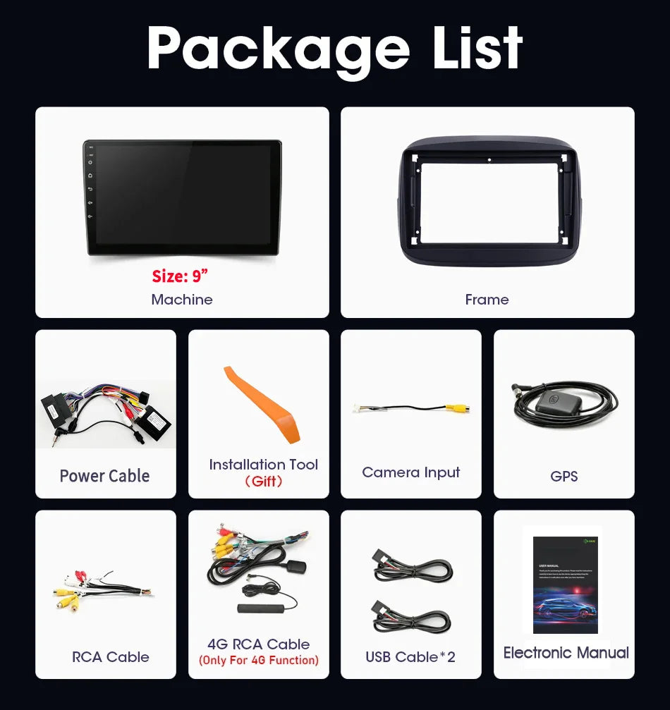 Car Radio Carplay Android 14 For Fiat Mobi 2016-2022 Central Multimedia Navigation GPS Car