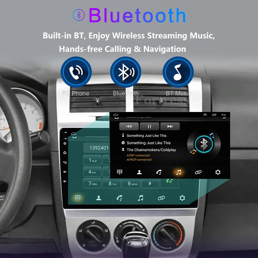 Android 16 For Dodge Caliber 2007- 2012 2K QLED Android Car Radio Multimedia Video Player
