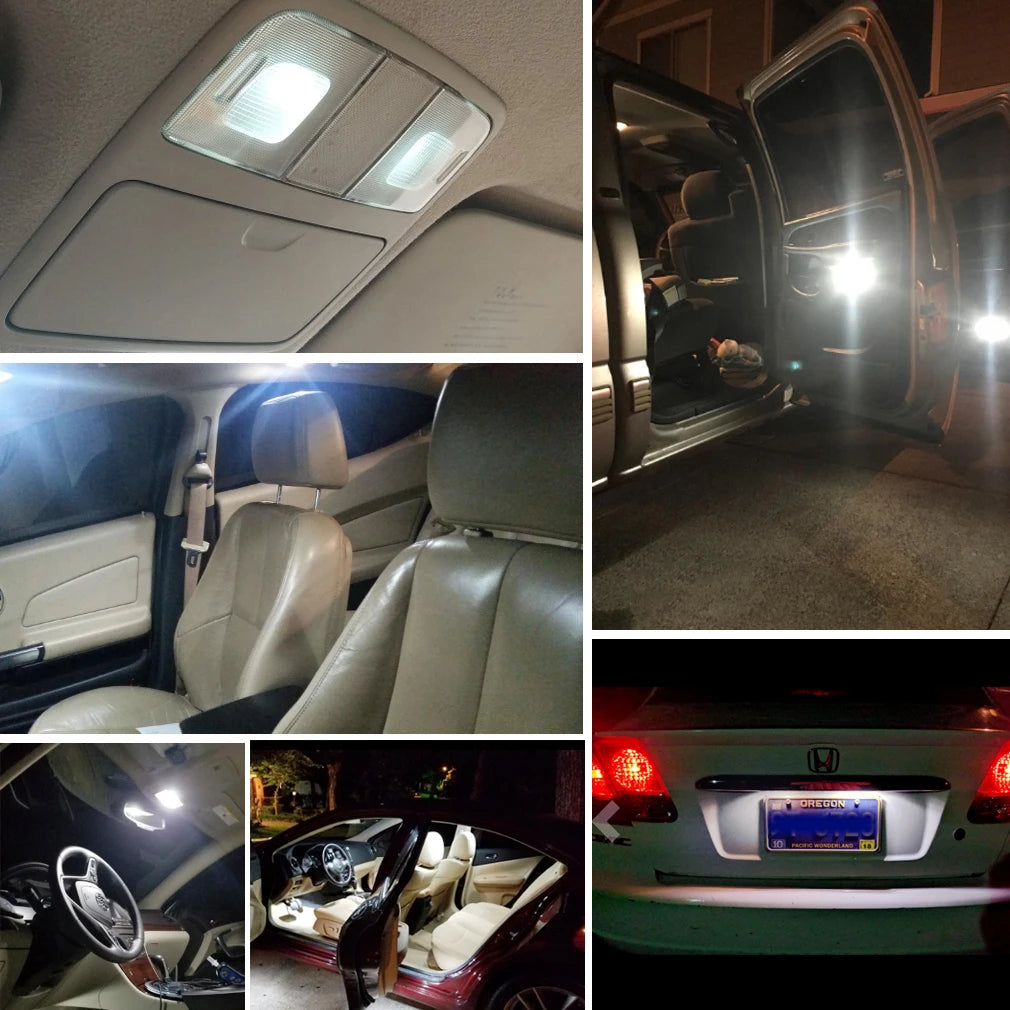 2-Piece LED Interior Light Kit for W5W T10 - Canbus Error-Free Interior Bulbs