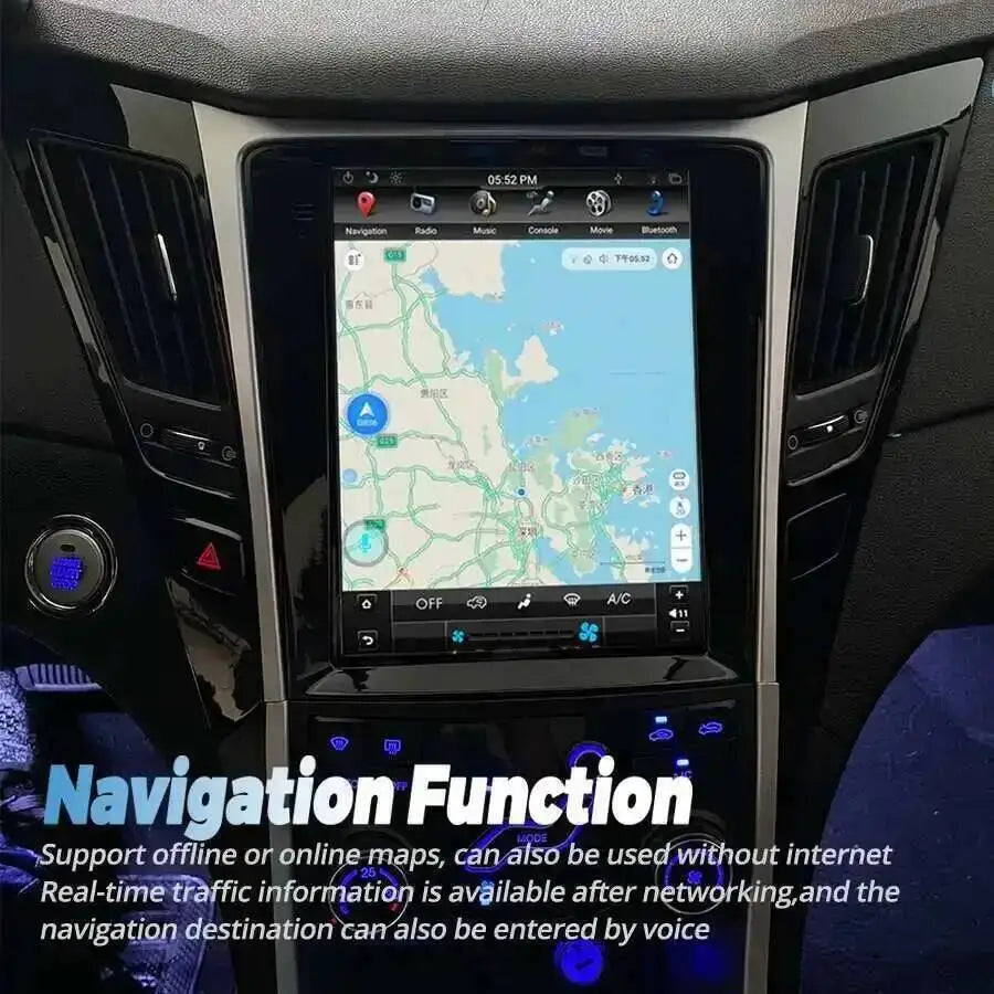 Multimedia Video Player HU Car Radio Navigation CarPlay Screen For Hyundai Sonata 8 2010-2