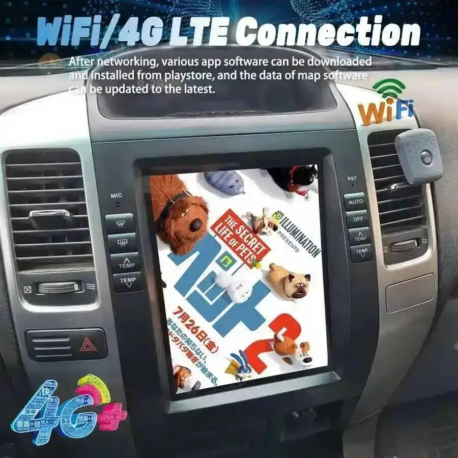 10.4 Inch Vertical Screen For Lexus GX470 Radio For Toyota Land Cruiser 120 Prado 2002-200