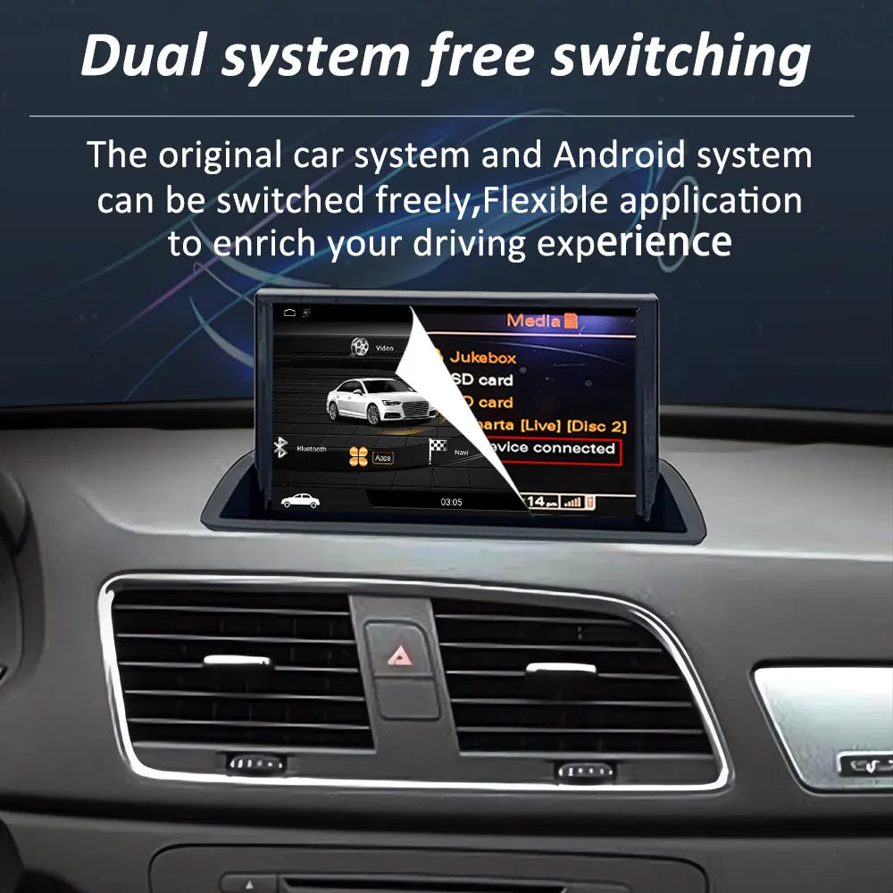 Audio DSP Stereo GPS Navi 8 inch Android 15 System for Audi Q3 2011 2012 - 2018 Carplay Ca