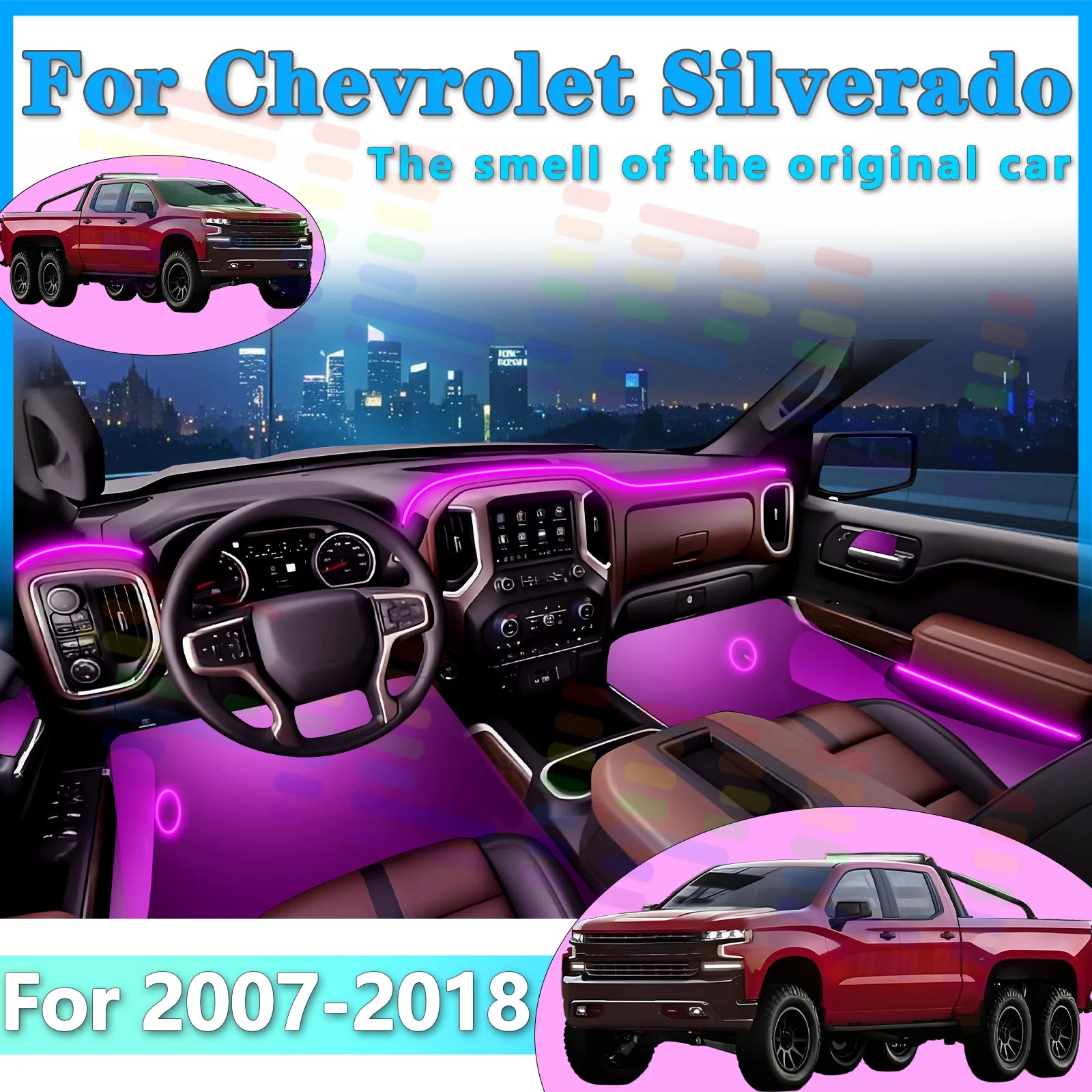 RGB - Ambient Light - for Chevrolet 2007-2018 - Car Interior Lighting | AUTOKITSHOP