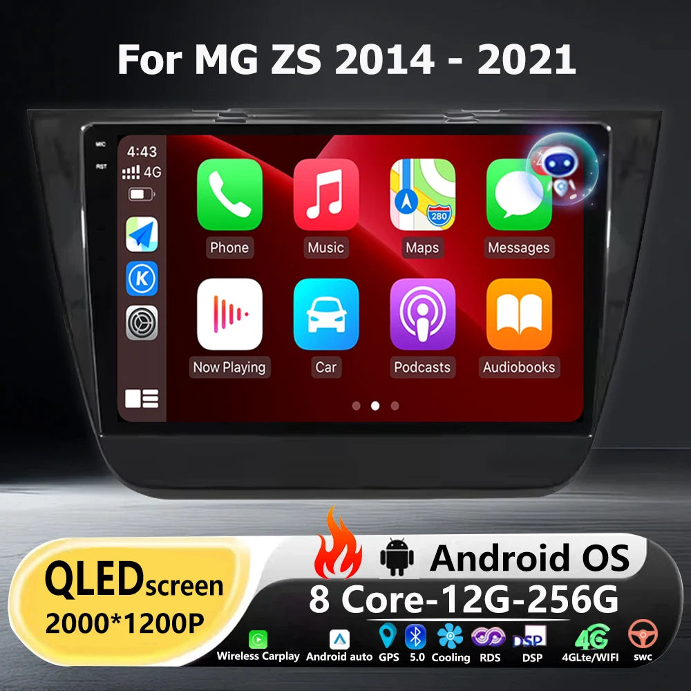 Wireless Carplay For MG ZS 2014-2021 Android 16 Auto Car Radio Multimedia Video Player GPS