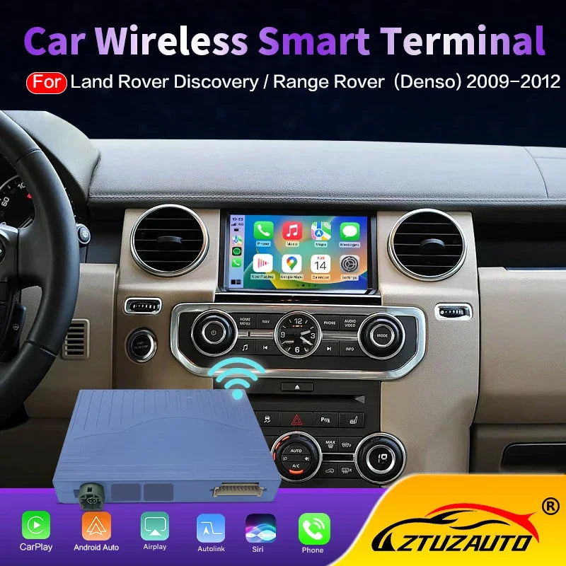 Wireless Carplay Android Auto Box for Range Rover / Land Rover Discovery 4 2009-2012 Denso