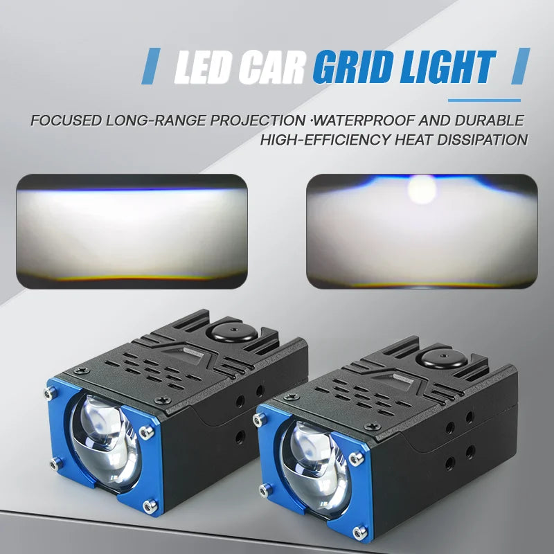 Car ATV UTV Offroad Motorcycle Accessories High Power LED Grid Lights 800W Projector Lens