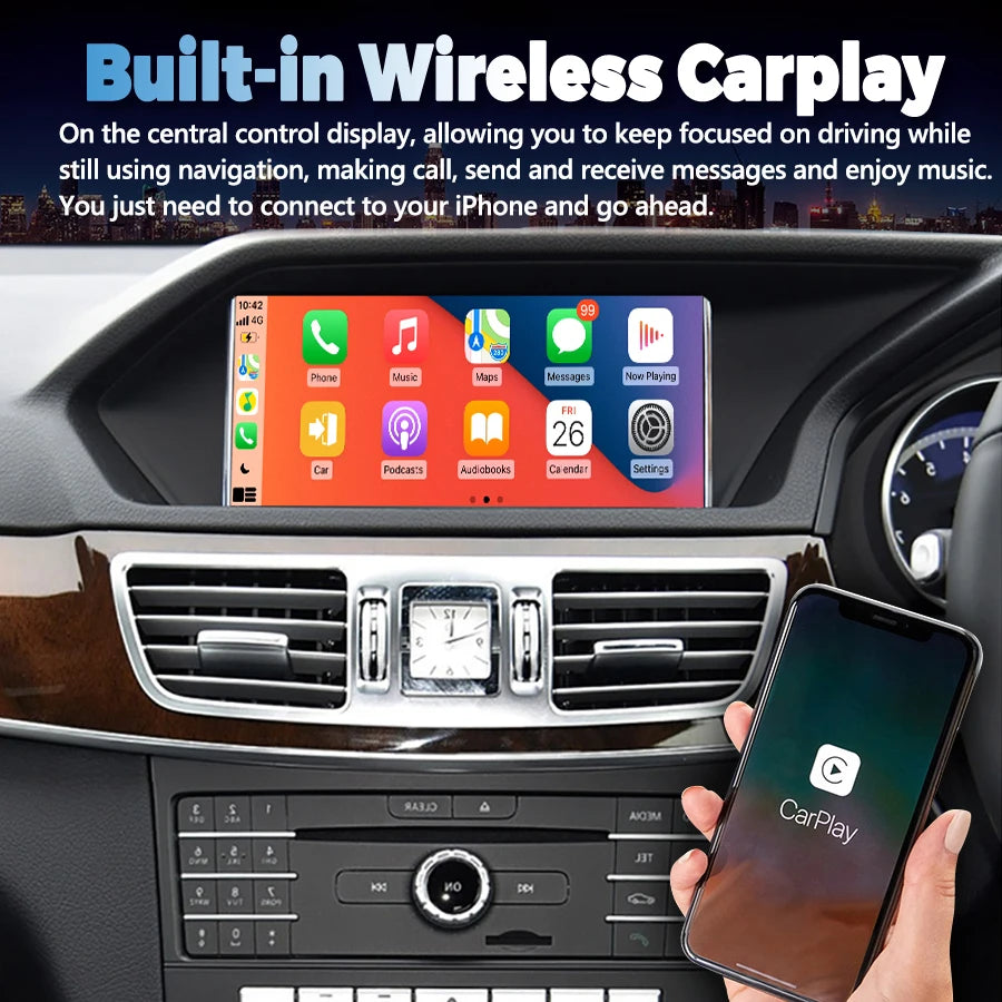 RHD Navi Android 14 Car Radio For Mercedes BENZ E Class W212 E200 E230 E260 E300 S212 W207