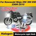 H7 Halogen Headlight Bulbs 12V 100W Motorcycle Lamps 6000K White Plug And Play For Kawasak