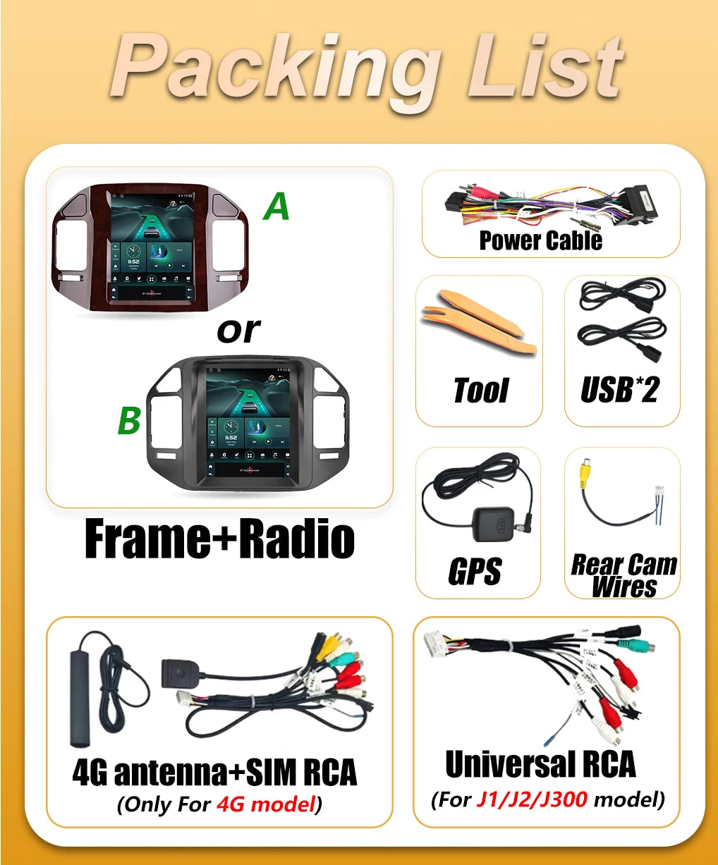 Android 16 Car Radio For Mitsubishi Pajero 3 V60 V68 V73 1999-2011 Multimedia GPS Navigati | AUTOKITSHOP