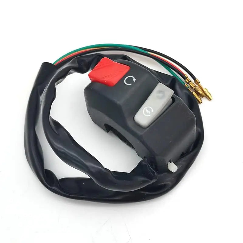 7/8" Motorcycle Handlebar Fog Headlight Horn Start Kill Switch ON OFF Button 12V