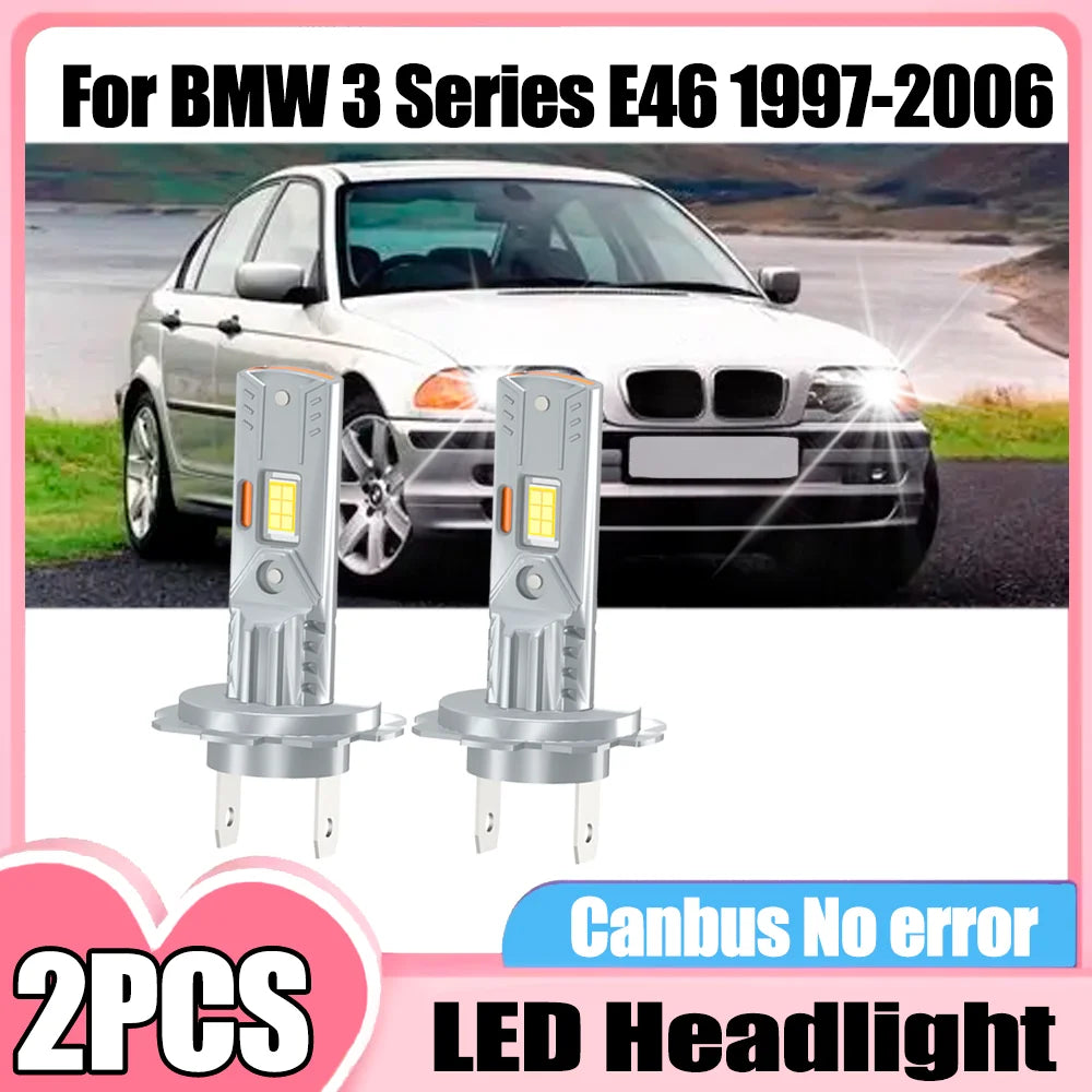 22000LM Canbus H7 LED Headlight 6000K White 12V 24V For BMW 3 Series E46 1997 1998 1999 20
