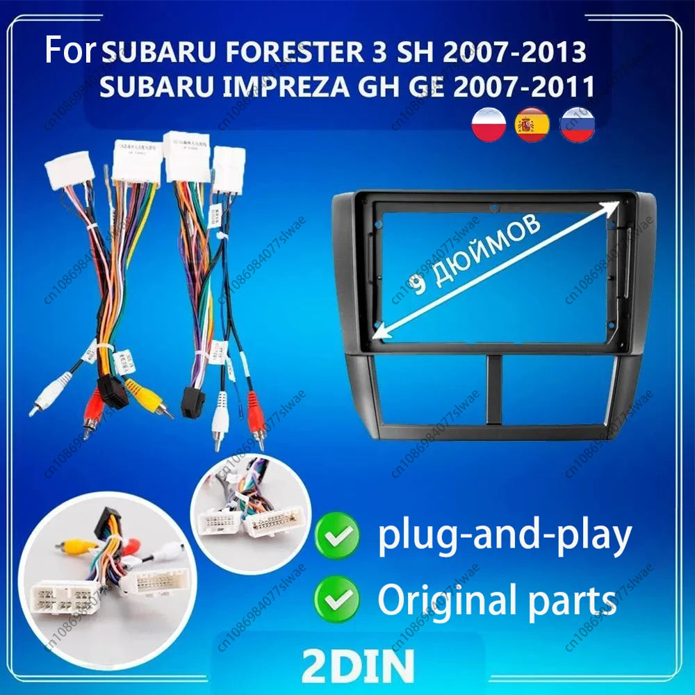 9 inch For SUBARU FORESTER 3 SH 2007-2013 SUBARU IMPREZA GH GE 2007-2011 Car Radio Fascias