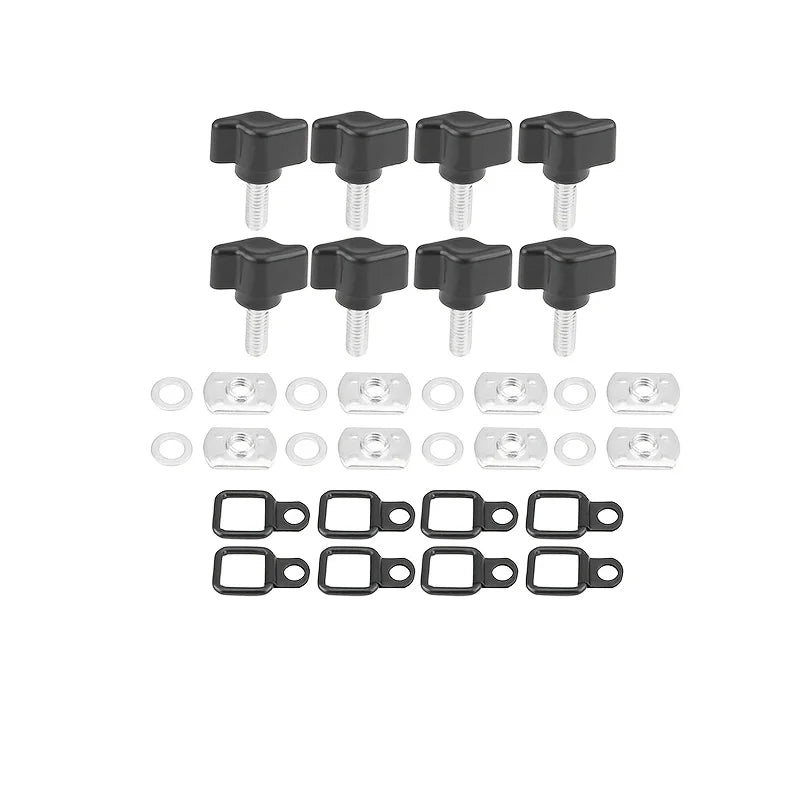 For Jeep Wrangler Hard Top Thumb Screw Set of 8 Quick Removal with Nuts Kit Fit for Jeep Wrangle - Automotive LED Light