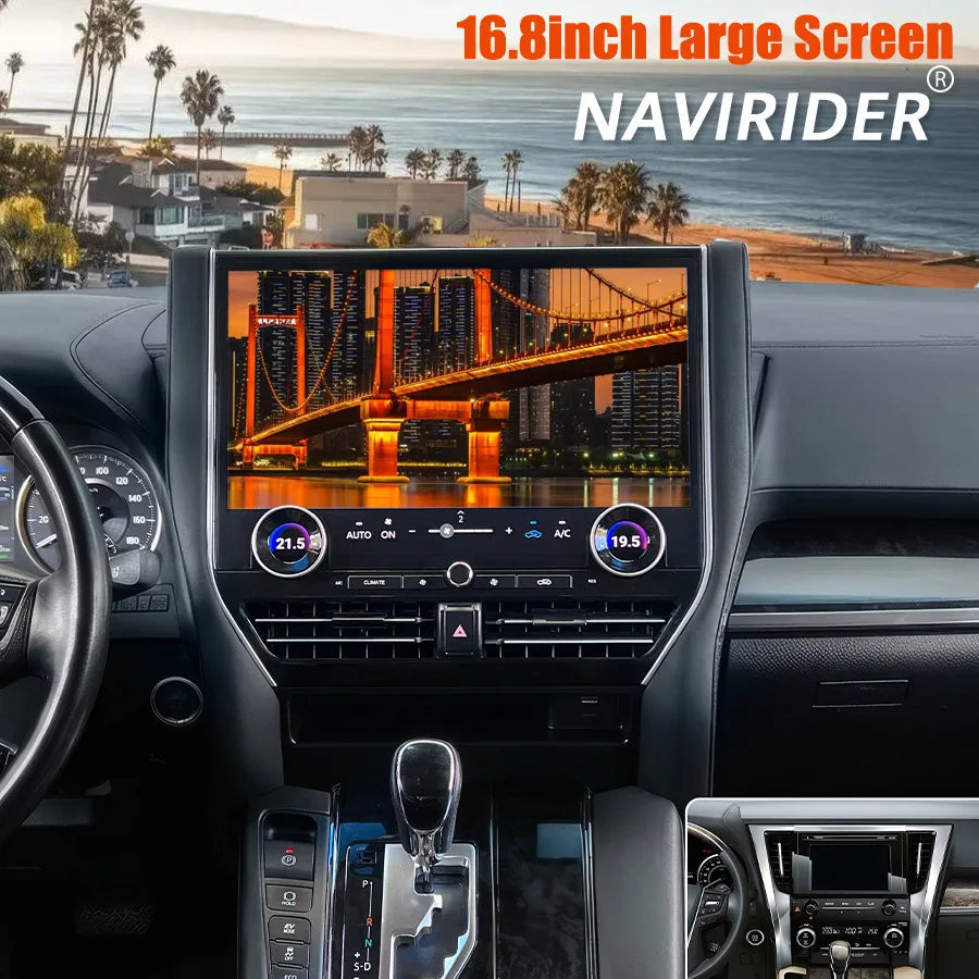 16.8inch Android Screen Car Radio For Toyota Alphard Vellfire 30 Series A30 2015-2023 Upgr | AUTOKITSHOP