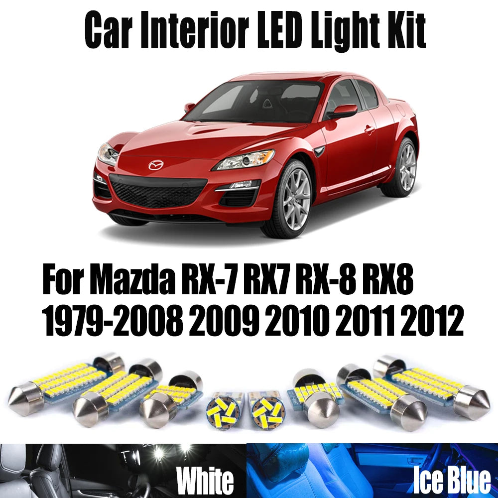 LED Interior Light Kit for Mazda RX-7 RX7 RX-8 RX8 1979- 2009 - Canbus Dome Map Door Trunk Bulbs | AUTOKITSHOP