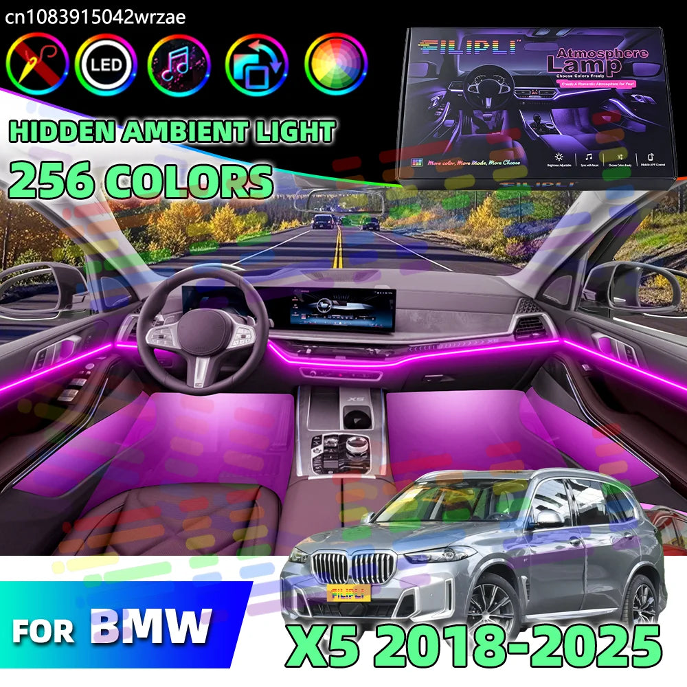 64 RGB - Ambient Light - for BMW G18 G05 X5 - App Control - Car Interior Lighting | AUTOKITSHOP