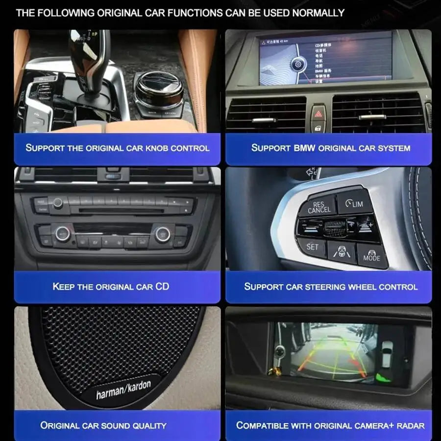 12.3" 256G Blade Screen CarPlay For BMW X5 F15 X6 F16 2013 - 2018 Android 13 Qualcomm Mult | AUTOKITSHOP