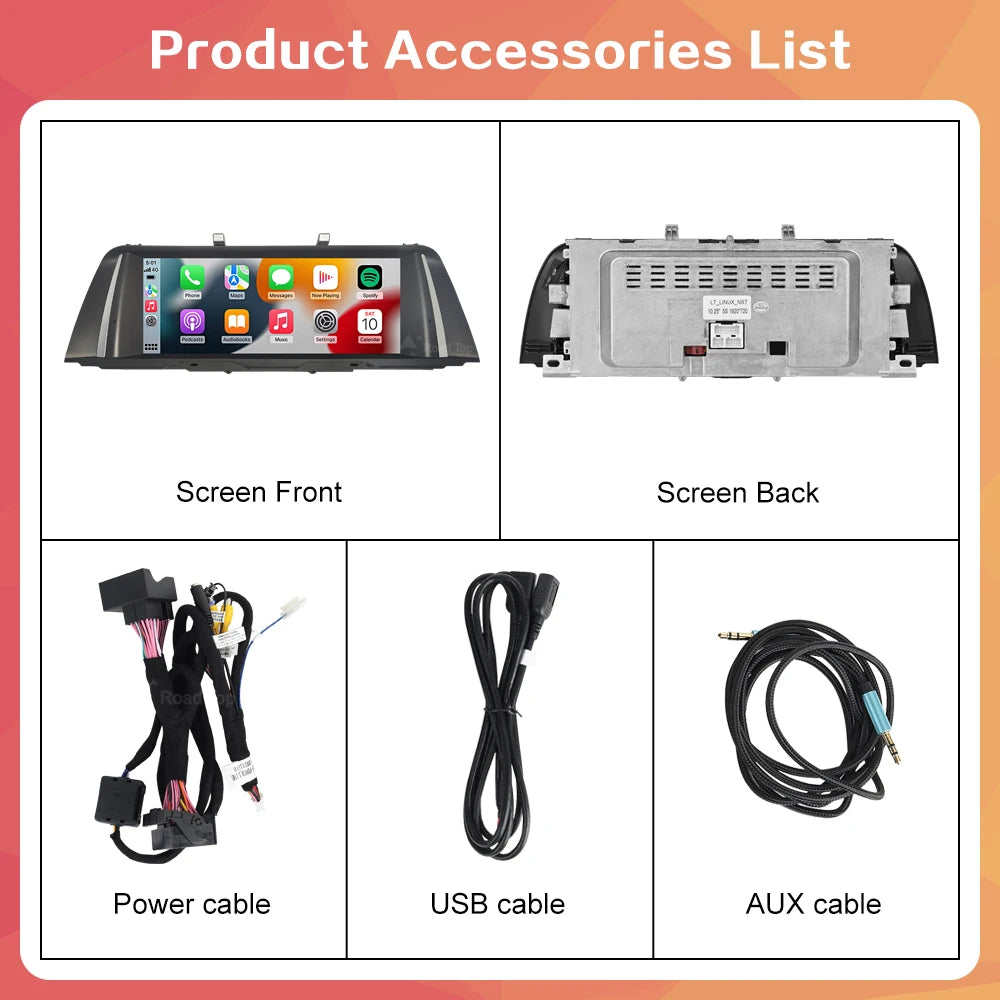 Wireless CarPlay Android Auto Car Radio Multimedia Player Linux Display Screen For BMW 5 S | AUTOKITSHOP