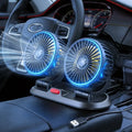 1/2/3 Head Car Fan Summer Air Cooler USB/12V/24V Adjustable 2 Speeds Silent Fan for Home Desk Of - Automotive LED Light