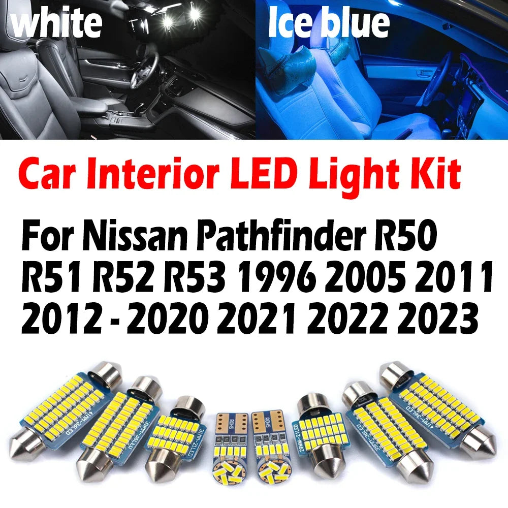 LED Interior Light Kit for Nissan Pathfinder R50 R51 R52 R53 2012 - 2020 - Canbus Dome Map Door Trunk Bulbs | AUTOKIT...