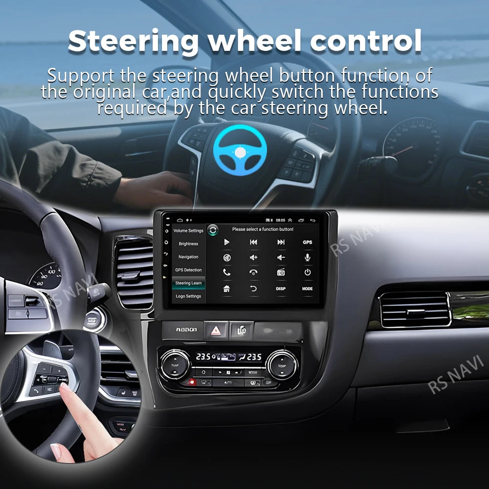 Android 16 For Mitsubishi Outlander 3 GF0W GG0W 2012-2018 Stereo Car Radio Multimedia Vide