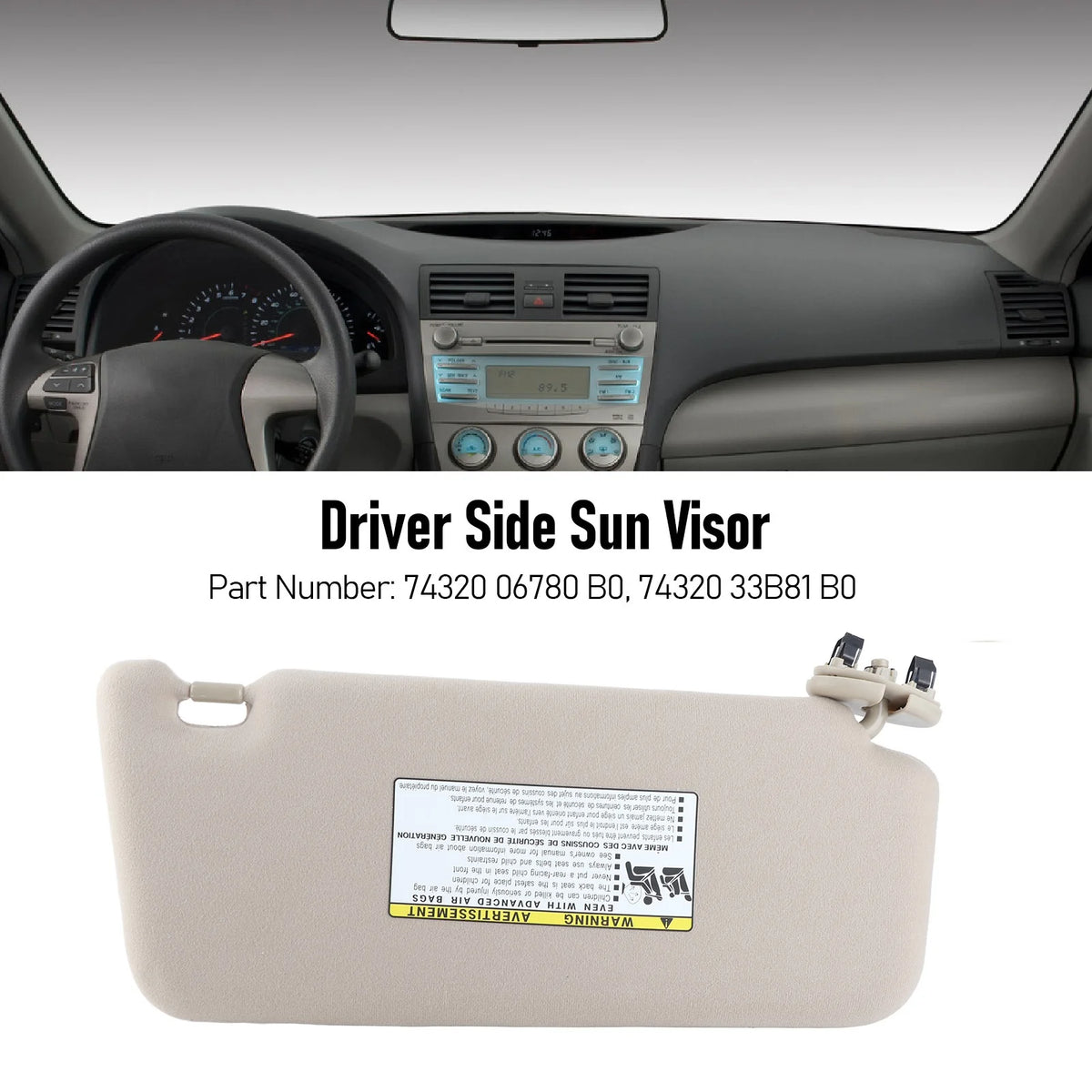 Car Sun Visor Front Left Driver Side Sun Visor UV Blocking Improve Visual Comfor for Camry B0 - Automotive LED Light