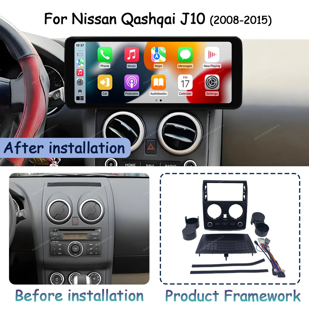 Android OS Car Display Screen for Nissan Qashqai J10 2008 - 2015 Multimedia Radio Player D