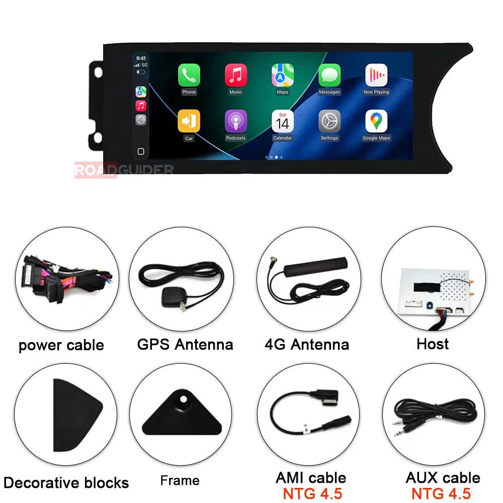 8.8inch Android 14 Auto Radio For Mercedes Benz C Class W204 S204 2011 -2014 Car Multimedi