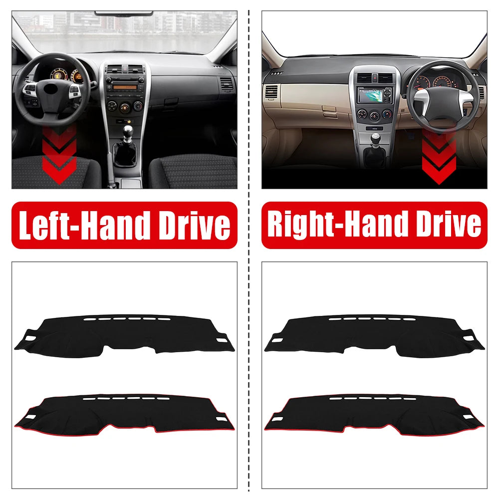 For Toyota Corolla E140 E150 2006 2007 2008 2009 2010 2013 Car Dashboard Mat Sun Shade Non-slip  - Automotive LED Light
