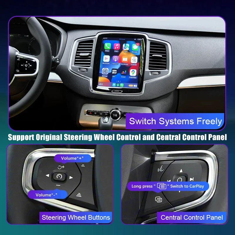 Wireless CarPlay Newest Retrofit Kit for Volvo XC90 XC60 S60 V90 S90 XC40 2016-2022 With A