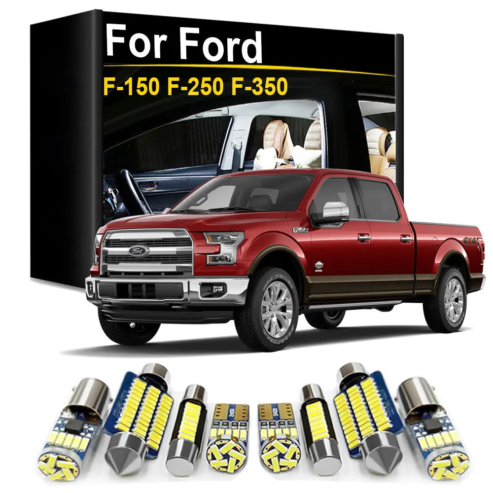 LED Interior Light Kit for Ford F-150 F-250 F-350 Pickup 1989- 2012 - Canbus Dome Map Door Trunk Bulbs | AUTOKITSHOP