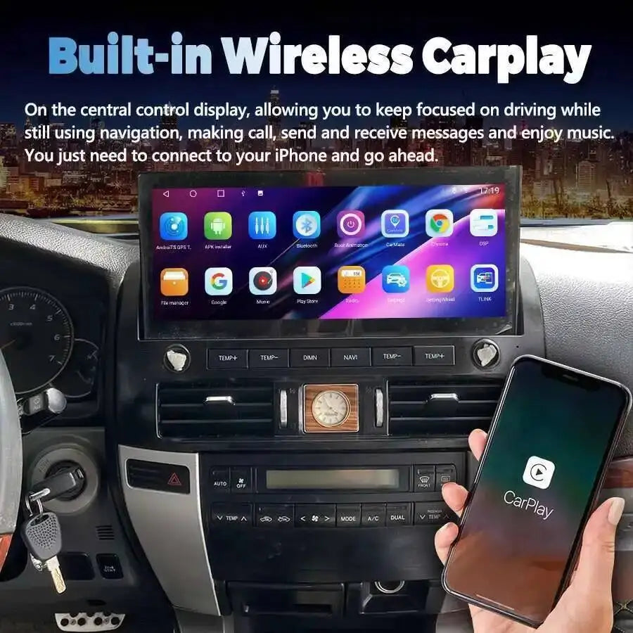 12.3" Screen Wireless Carplay For Toyota Prado 2003-2010 For Lexus Gx470 Android Car GPS N | AUTOKITSHOP