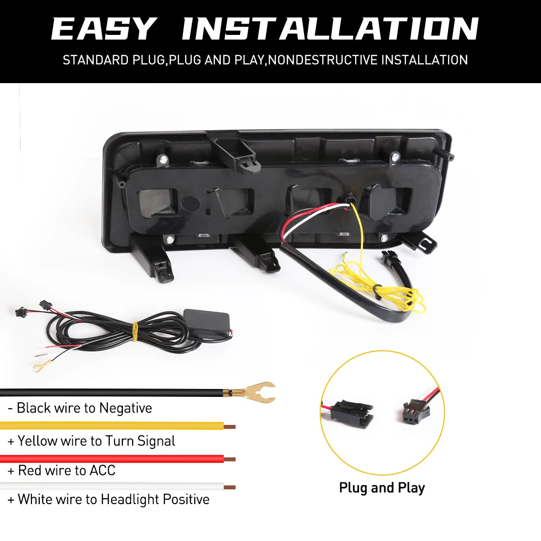 DRL Daytime Running Lights Bumper Lamp for Toyota 4Runner 4 Runner Limited LTD 2013 - 2022 | AUTOKITSHOP
