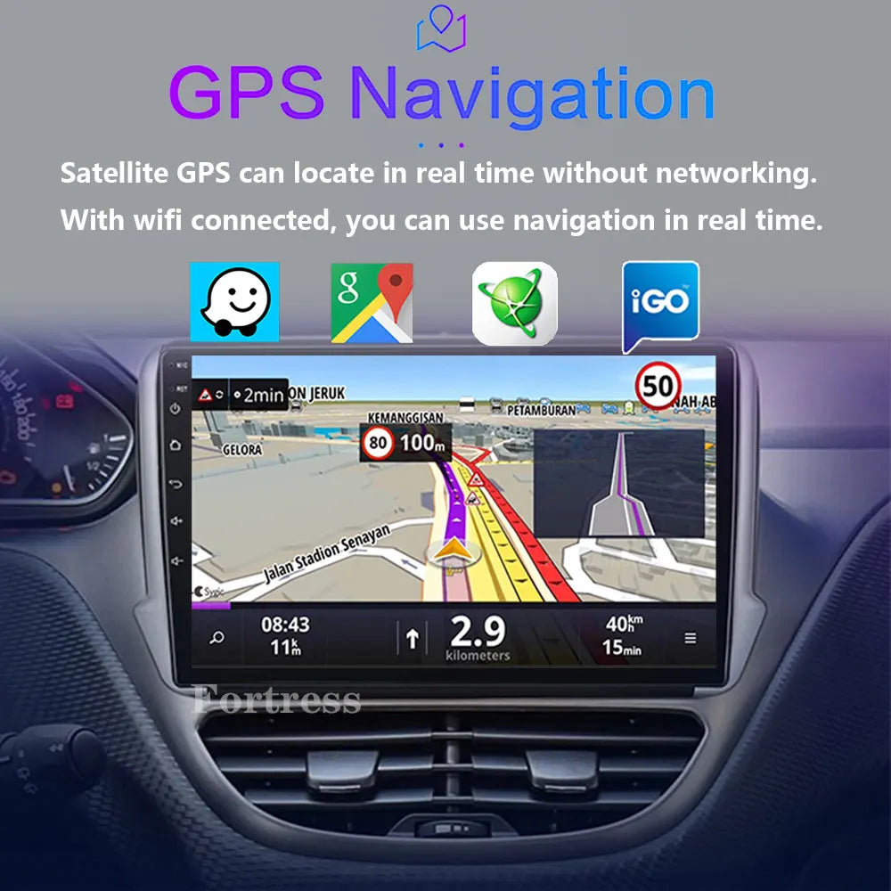 Android 16 Carplay For Peugeot 2008 208 Series 2012-2018 Car Multimedia Navigation GPS Rad