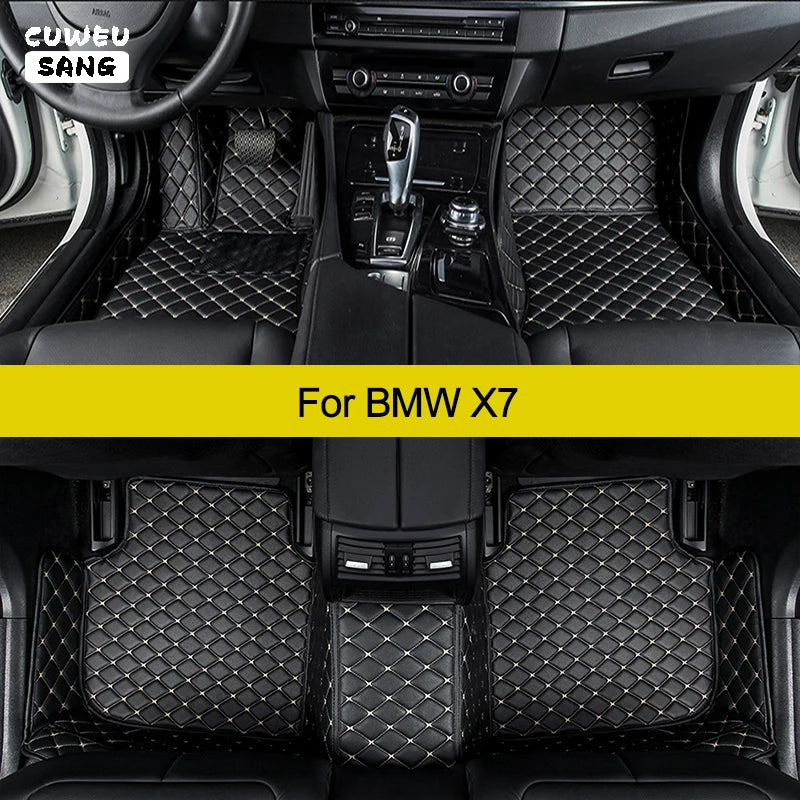 CUWEUSANG Custom Car Floor Mats For BMW X7 G07 Auto Carpets Foot Coche Accessorie | AUTOKITSHOP