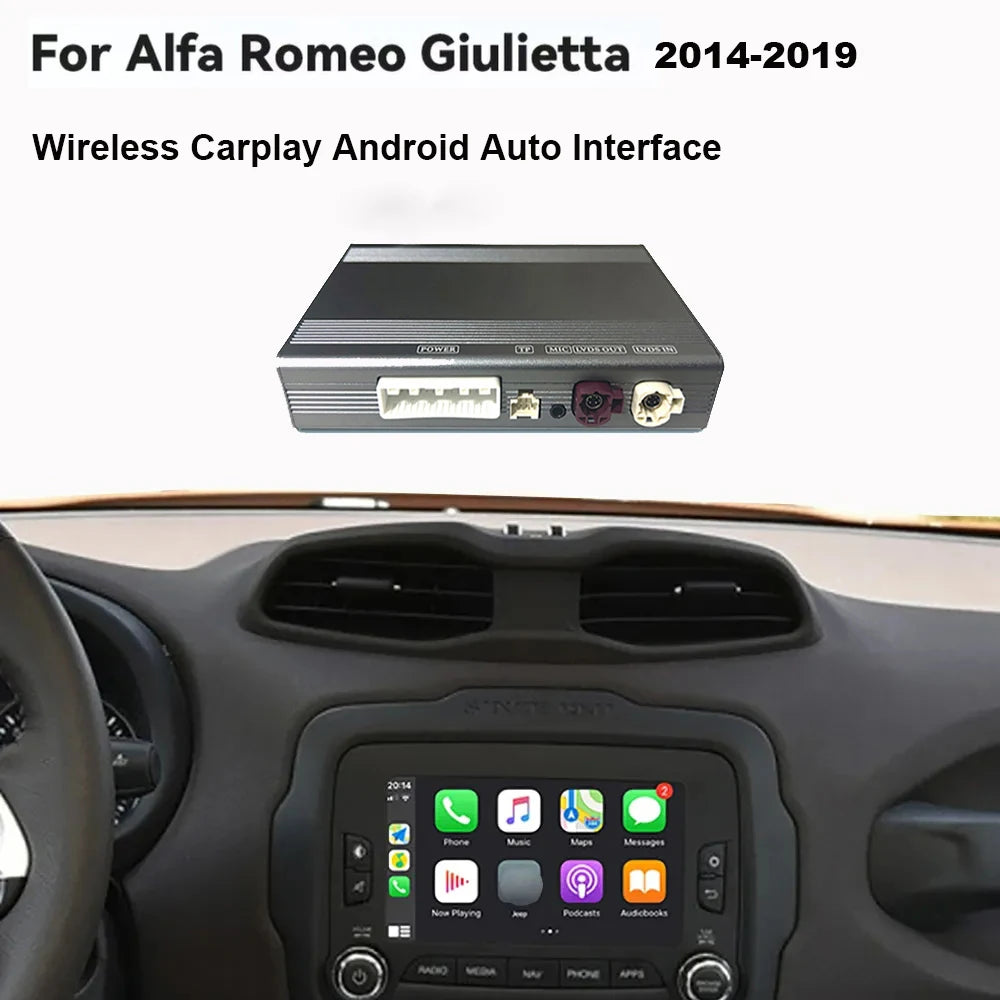 Wireless CarPlay and Android Auto Interface for Alfa Guiletta 2013-2019 Mirror Link Car Pl