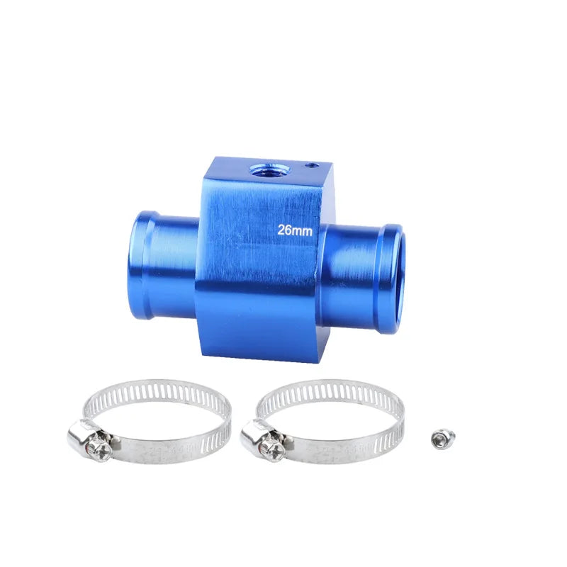 Universal Blue/Black Water Temperature Temp 26mm-40mm Sensor Gauge Joint Pipe Radiator Hose Adap - Automotive LED Light