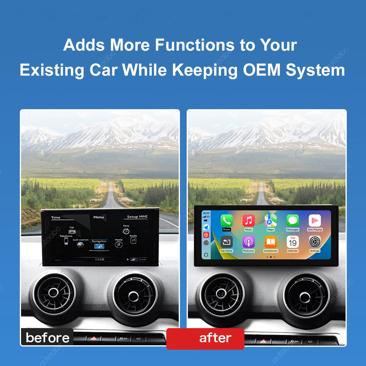 12.3" Ultra-thin Linux Screen for Audi Q2L 2018 - 2022 Wireless Carplay HD Touch Screen Mu | AUTOKITSHOP