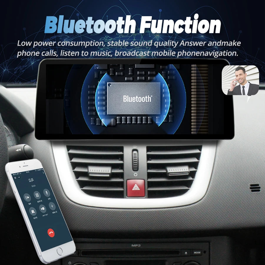 12.3inch Radio Android 14 For Peugeot 207 CC 207CC 2006 2007 2008 2015 Car Video Player St | AUTOKITSHOP