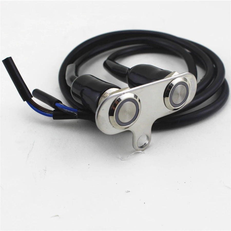 Horn Engine Start Kill Dual Button Self-return Reset Switch Universal CNC Motorcycle Handl