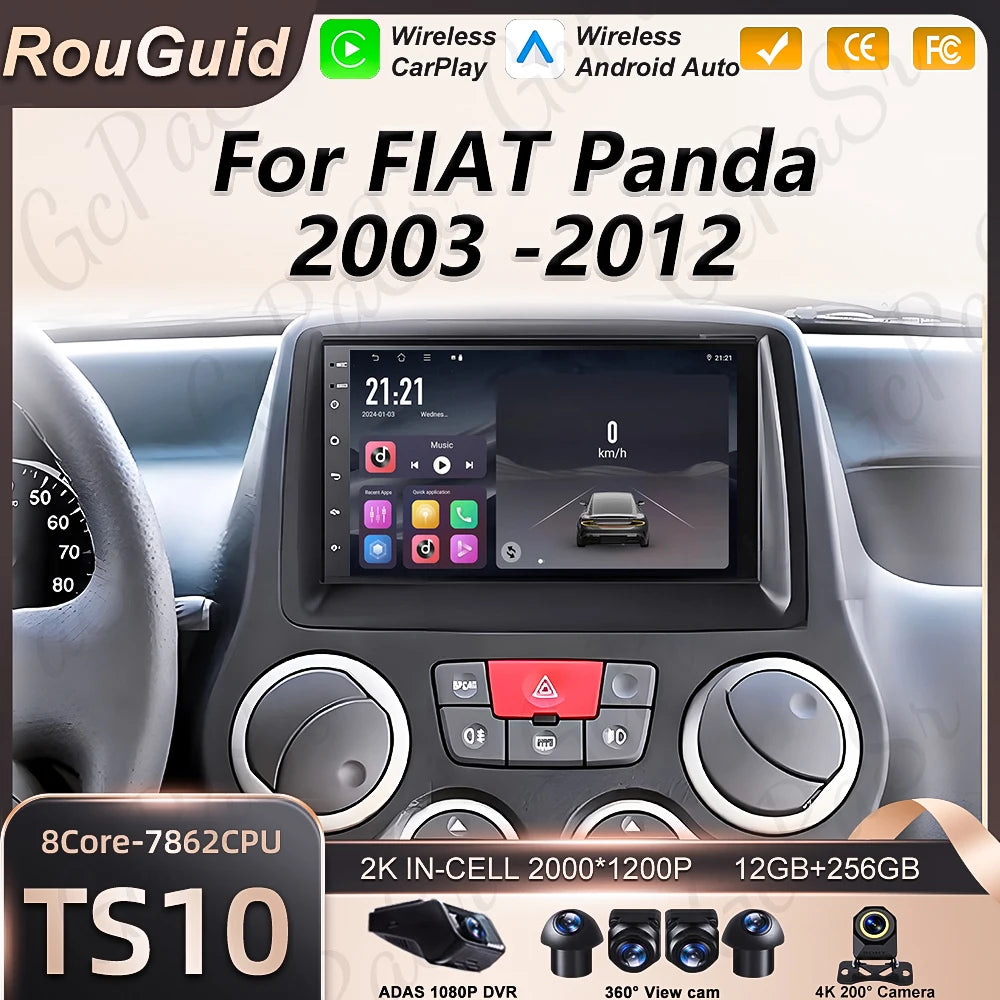 Android 16 Car Radio For Fiat Panda 2003 2004 2005 2006 2007 2008 - 2012 Multimedia Player | AUTOKITSHOP