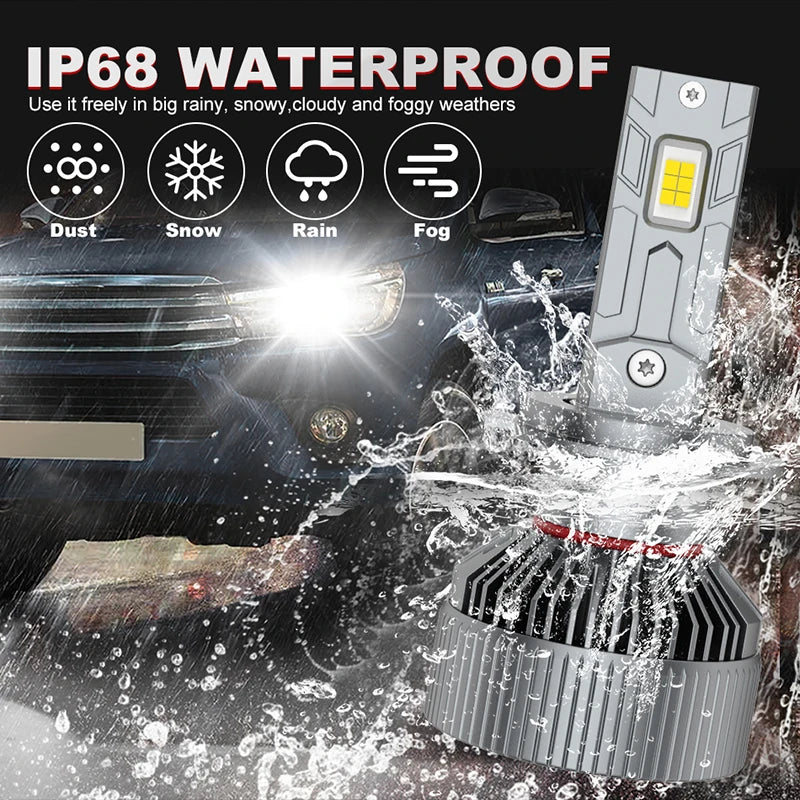 7200W H7 H4 LED Headlights 8300000LM H8 H9 H11 H1 9005 9006 HB3 HB4 9012 HIR2 High Low Bea