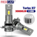 REDCAR H7 LED Light Canbus 100W 30000LM LED Headlight Bulbs 7530 CSP 6000K Turbo Light for