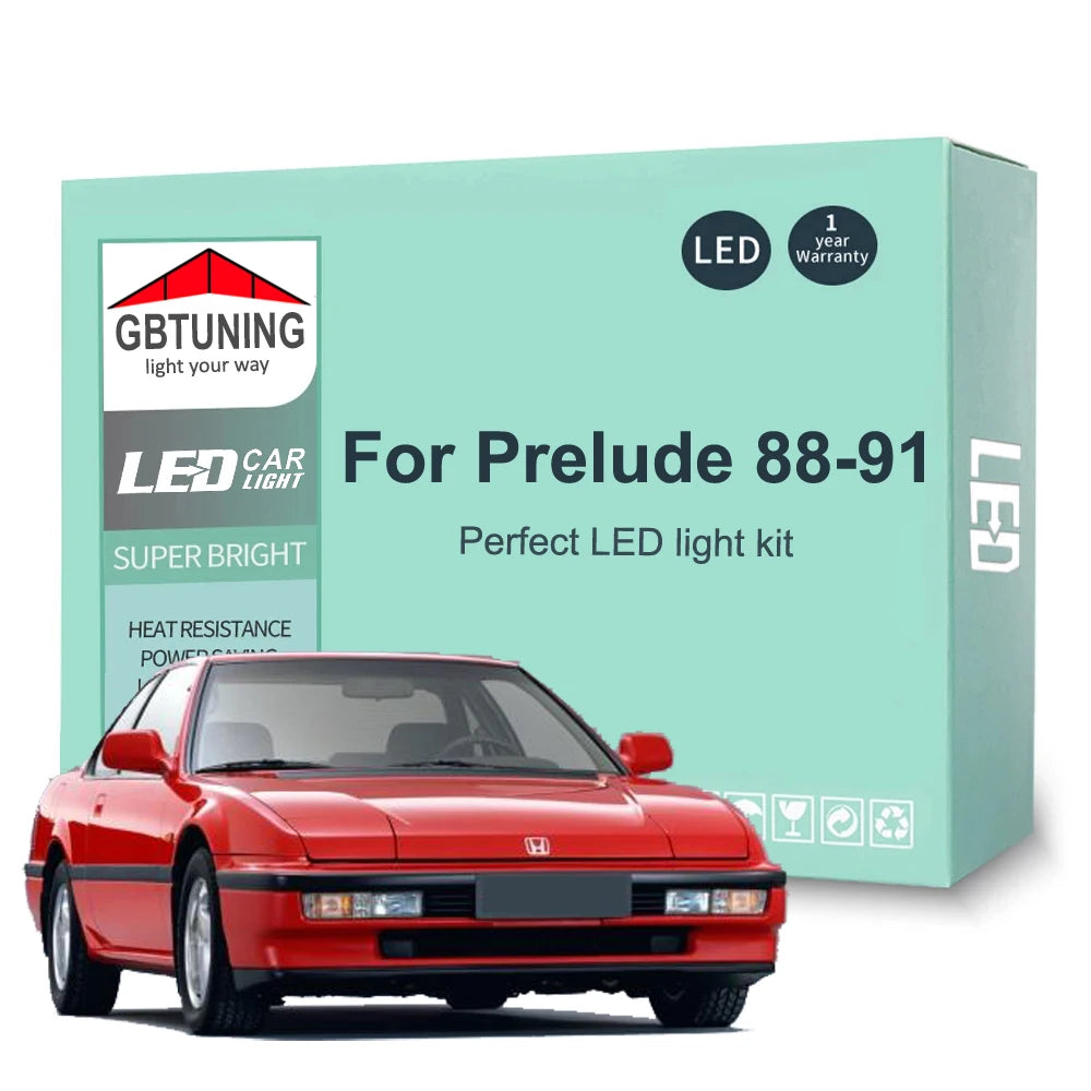 8-Piece LED Interior Light Kit for Honda Prelude - Canbus Error-Free Bulbs | AUTOKITSHOP