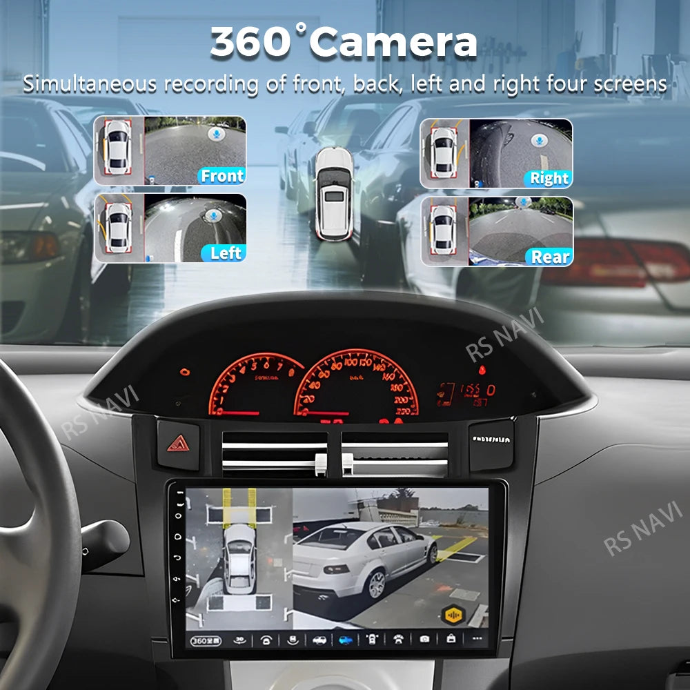 Android 16 For Toyota Yaris XP90 2005 - 2012 2K QLED Android Car Radio Multimedia Video Pl