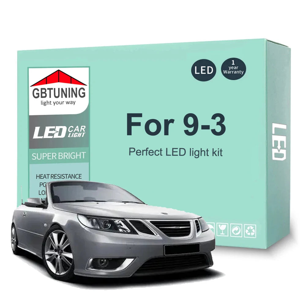 LED Interior Light Kit for Saab 9-3 - Canbus Error-Free Bulbs | AUTOKITSHOP