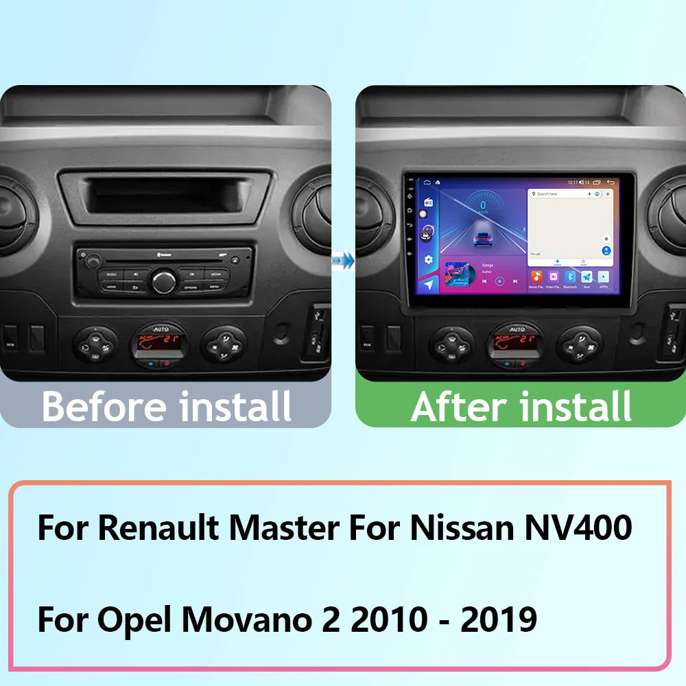 Car Android For Renault Master For Nissan NV400 For Opel Movano 2 2010 - 2019 Multimedia S
