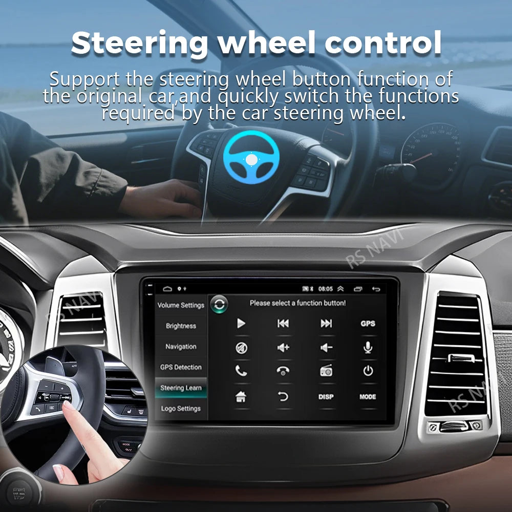 Android 16 For SsangYong Rexton 2017+ Musso 2018+ 2K QLED Android Car Radio Multimedia Vid