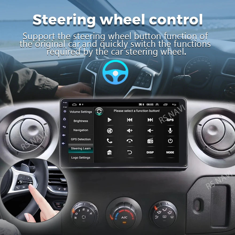 Android 16 For Renault Master Nissan NV400 Opel Movano 2010 - 2021 Stereo Car Radio Multim